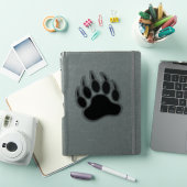 クール ブラック シルバー パウ シール (iPadカバー)