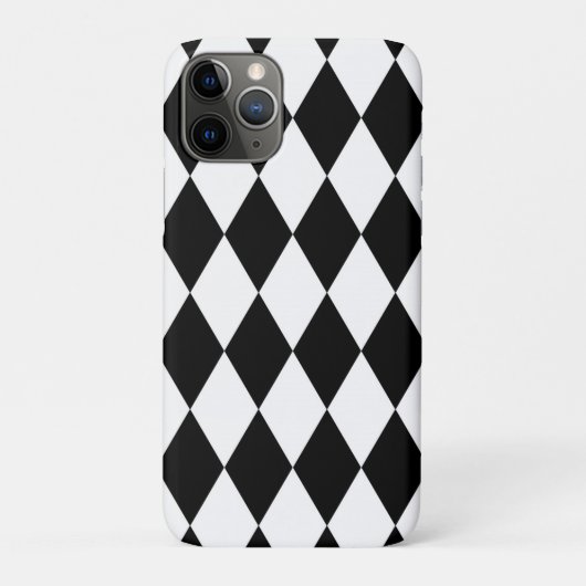 クール ブラック ダイヤモンド 模様 Case-Mate iPhoneケース (裏)
