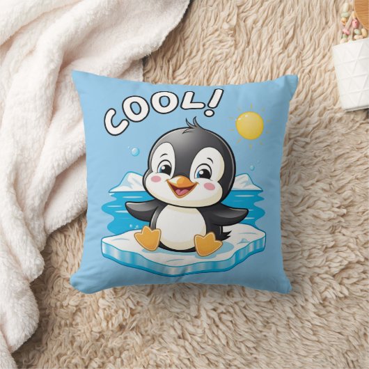 クール!ペンギン クッション (ブランケット)