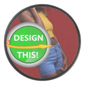 クール!ホッケーパック – 規制サイズ – カスタム アイスホッケーパック (正面)