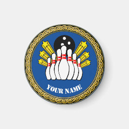 クール!マグネット – ボーリング-カスタムボウリングをする人、 クリケットの投手 – 名前の追加 マグネット