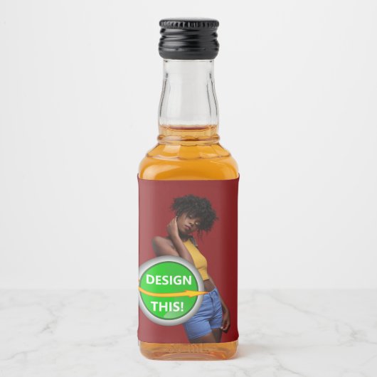 クール!ミニリカーボトルラベル(3x2) - 10セット リキュールボトルラベル (正面)