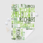 クール&ライモダンムグリーン名、タイポグラフィ ゴルフタオル (インサイチュ)