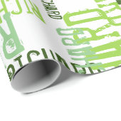 クール&ライモダンムグリーン名、タイポグラフィ ラッピングペーパー (ロールコーナー)