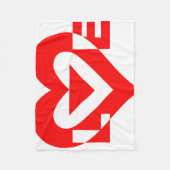 クール ラブ グラフィック, 赤 フリースブランケット (正面)