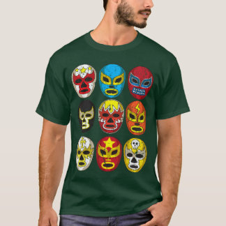 クール ルチャリブレ レスラー マスク 面白いレスリング ギ Tシャツ