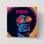 クール/レトロボタン 缶バッジ (正面)