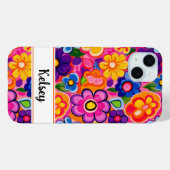 クール レトロ フラワー カスタマイズ Case-Mate iPhoneケース (裏面 (横))