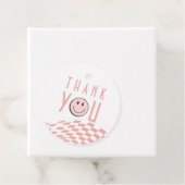 クール ワン ガール ファースト バースデー チェッカード レトロ フェイバータグ (インサイチュ)