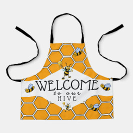 クール&可愛いBee Hiveへようこそ エプロン