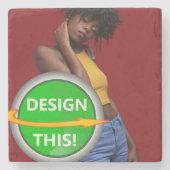 クール!大理石コースター – カスタム ストーンコースター (正面)