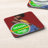 クール!懸命プラスチックのコースター – コルクバック – 6のセット コースター (左側)