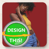 クール!懸命プラスチックのコースター – コルクバック – 6のセット コースター (正面)