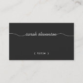 クール，手書きスクリプシンプルト， Black Writer 名刺 (正面)