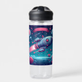 クール/未来の宇宙船バレンタインデー ウォーターボトル (正面)