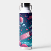 クール/未来の宇宙船バレンタインデー ウォーターボトル (正面)