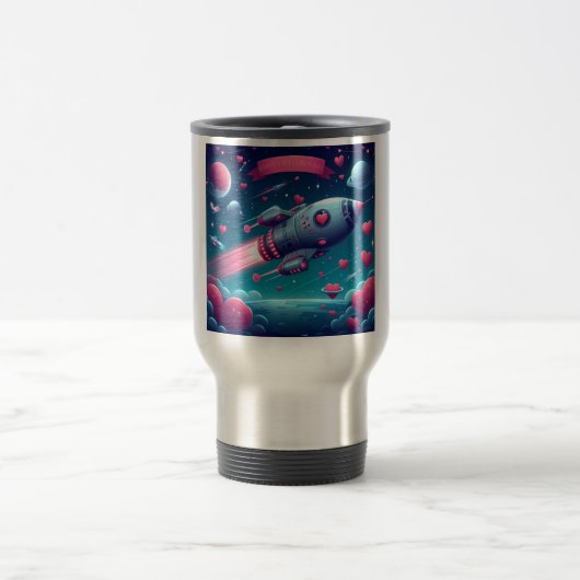 クール/未来の宇宙船バレンタインデー トラベルマグ (中央)