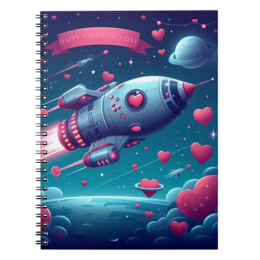 クール/未来の宇宙船バレンタインデー ノートブック (正面)