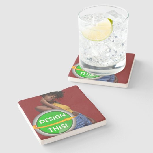 クール!石灰岩コースター – カスタム ストーンコースター (横)