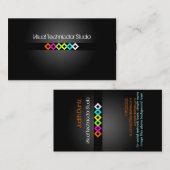 クール/蛍光スタイリッシュダイヤモンド 名刺 (正面/裏面)