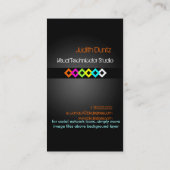 クール/蛍光スタイリッシュダイヤモンド 名刺 (裏面)