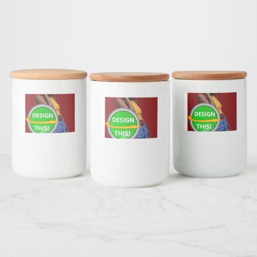 クール!食品コンテナラベル(3" x 2") - 10セット フードラベル (ボトル)