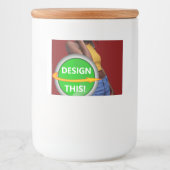 クール!食品コンテナラベル(3" x 2") - 10セット フードラベル (正面)