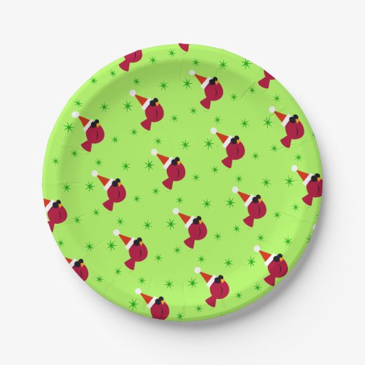 クール(鳥)ショウジョウコウカンチョウおもしろいパーティー紙プレート ペーパープレート (正面)