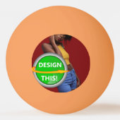 クール!3スターピンポンボール – オレンジカスタム色 卓球ボール (正面)