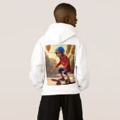 クール&Comfy Kidフード付- Skate inスタイル (裏面フル)