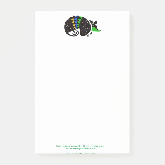 クールARMADILLO – 絶滅危惧動物 –  ポストイット (正面)