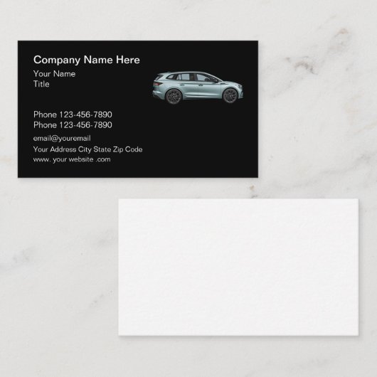 クールAuto Brokerシンプル名刺 名刺 (正面/裏面)