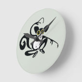 クールAYE-AYE – 野生生物 – 霊長類 – マダガスカル ラウンド壁時計 (傾斜)