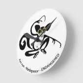 クールAYE-AYE – 野生生物 – Primate - lemur ラウンド壁時計 (傾斜)