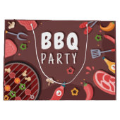 クールbbqパーティー愛好家 ラージペーパーバッグ (裏面)