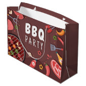 クールbbqパーティー愛好家 ラージペーパーバッグ (裏面アングル)