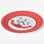 クールbbqワードアート ペーパープレート (アングル)