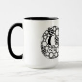 クールBubble Letter Art, Boho, Hippie, Coffee Mug マグカップ (左)
