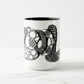 クールBubble Letter Art, Boho, Hippie, Coffee Mug マグカップ (中央)