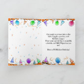 クールCat with Orange Shades誕生日カード カード (内部)