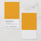 クールCHIPス絵を描ウォッチエンボスルック型オレンジ 名刺 (正面/裏面)