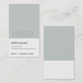 クールCHIPス絵を描ウォッチエンボスルック型グレー 名刺 (正面/裏面)