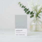 クールCHIPス絵を描ウォッチエンボスルック型グレー 名刺 (スタンド正面)