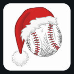 クールChristmas Shirt Baseball/Softball fan スクエアシール<br><div class="desc">おもしろい、陽気でクリスマスデザイン野球ファン/ソフトボールファンのための。クリスマスのクリスマス休暇中に衣服にTシャツまたはシャツ。野球のサンタ帽。ホメランの価値だ！こうもりとサンタ帽子を！</div>