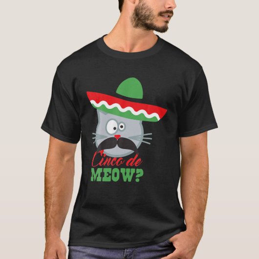 クールCinco De Meow Taco Mexican Cinco De May Tシャツ (正面)