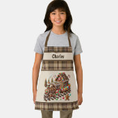 クールCookie Christmas Trainのユニセックス子供が名前を追加 エプロン (インサイチュ)