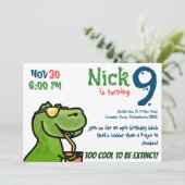 クールDino Birthday Party - Perfect T-レックス 招待状 (スタンド正面)