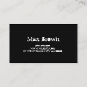 クールDJミュージックエンターテイメント名刺 名刺 (裏面)