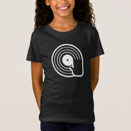 クールDJ Tシャツ 黒 ビニールレコード アルバム 回転