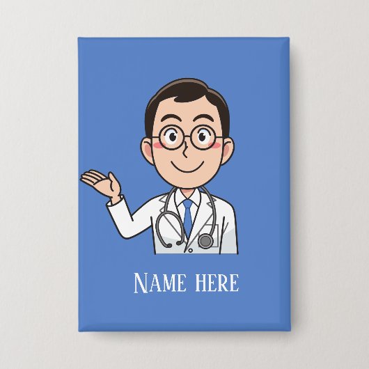 クールDoctorの名前 缶バッジ (正面)